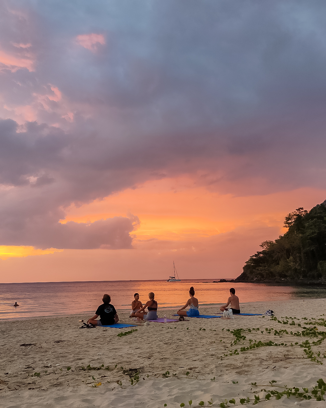 Sunset Yoga on Mook Island with immu happy yogi Sunset Yoga on Mook Island with immu happy yogi
