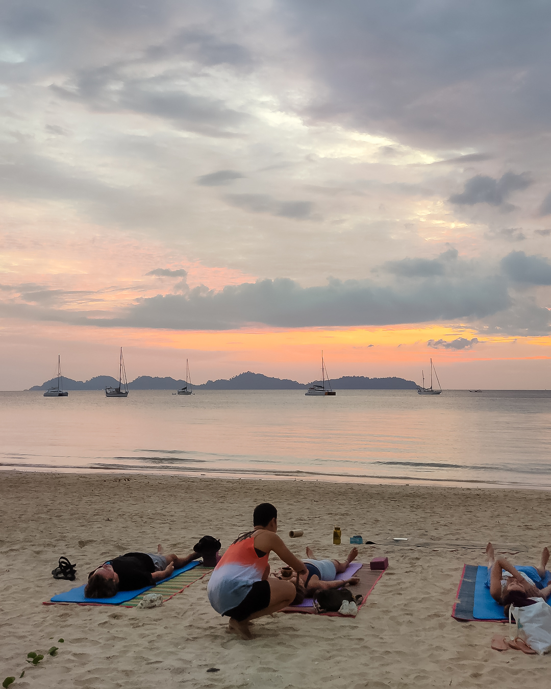 IG Post Sunset Yoga on Mook Island 05 Sunset Yoga on Mook Island with immu happy yogi