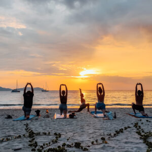 Sunset Yoga on Mook Island with immu happy yogi