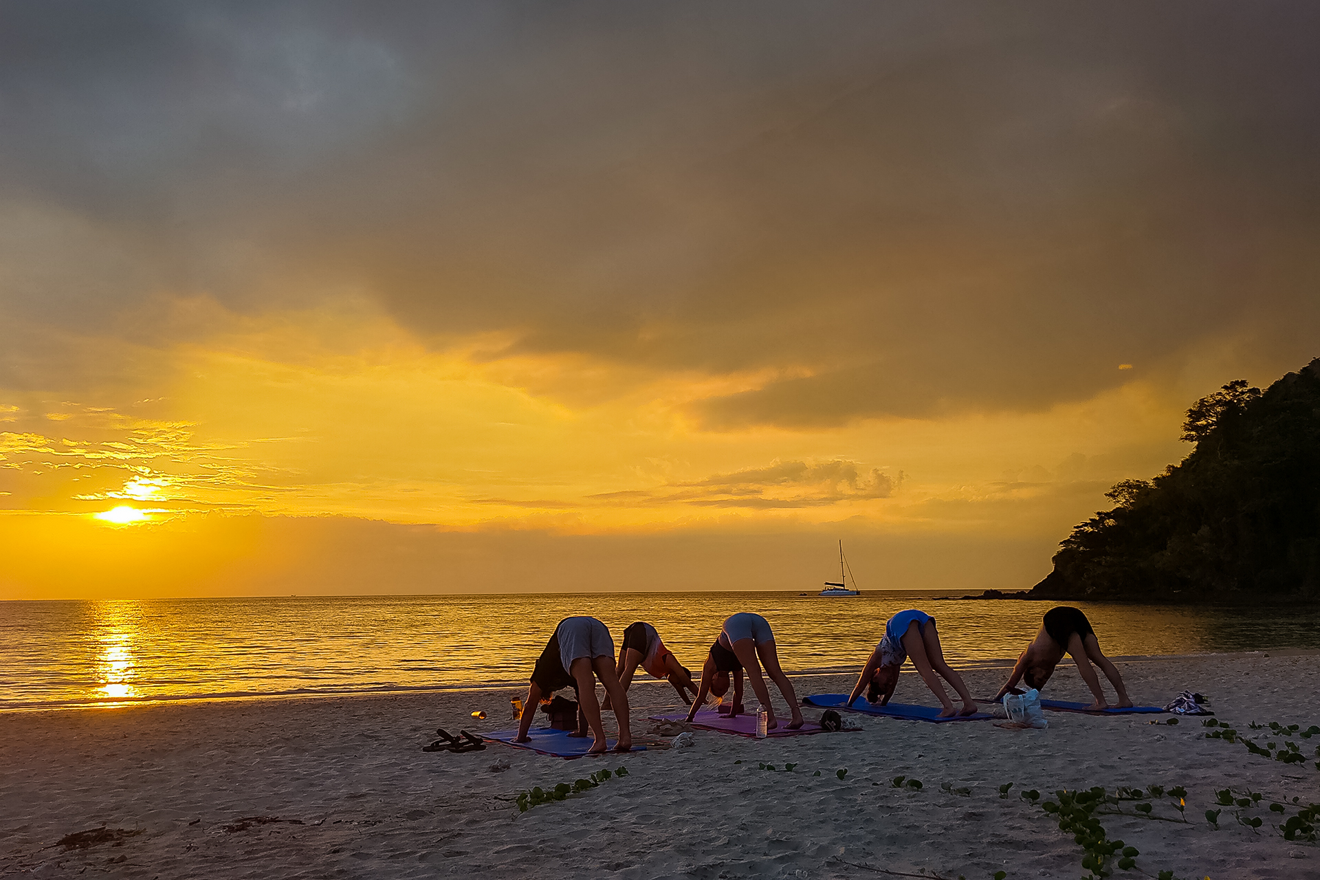 Sunset Yoga on Mook Island with immu happy yogi Sunset Yoga on Mook Island with immu happy yogi